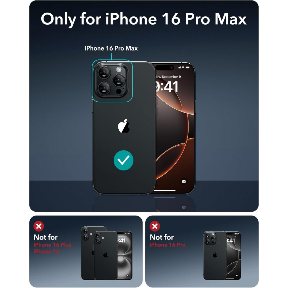 iPhone 16 Pro Max Case, Compatible with MagSafe, Shockproof Military-Grade Protection