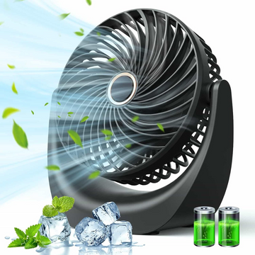 Desk Fan, Small Table Fan with Strong Airflow Quiet Operation Portable Fan Speed Adjustable Head 360°Rotatable