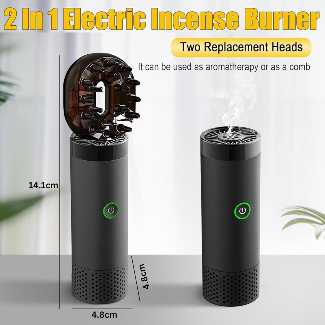 Electric Bakhoor Burner With Comb, Portable Electric Oud Incense, Long Lasting Battery