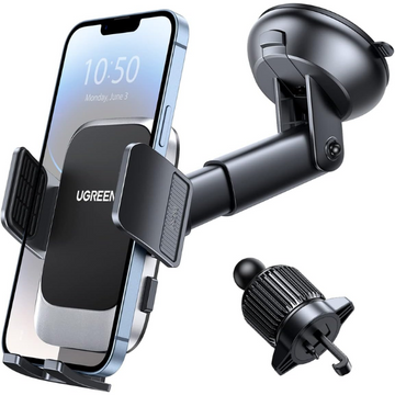 Car Phone Holder Car Mount, [Upgraded 4-in-1 Dashboard/Air Vent/Windscreen