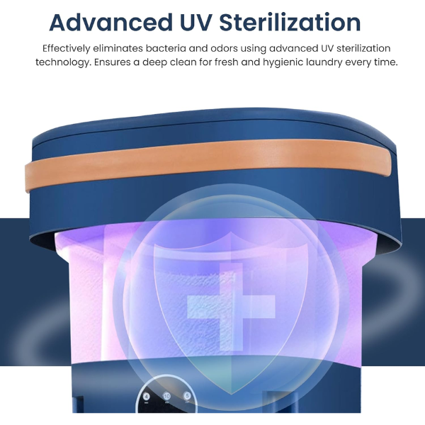 Mini Portable Washing Machine – Foldable Washer for Baby Clothes, Underwear, Socks – 12L Small Washing Machine with Dryer