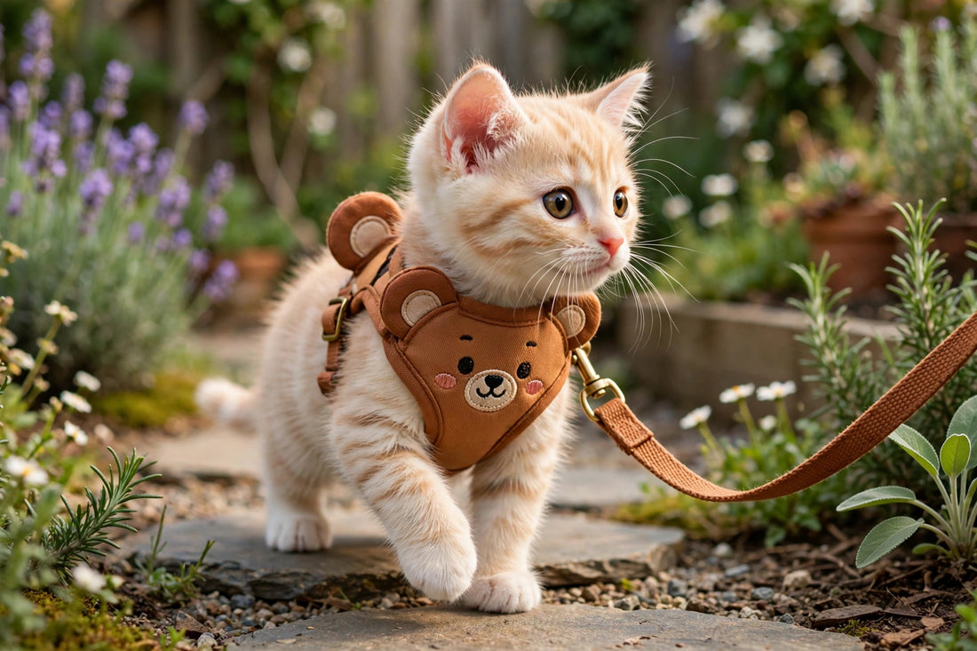 Teddy Bear Cat Harness & Leash - For Daily Walks