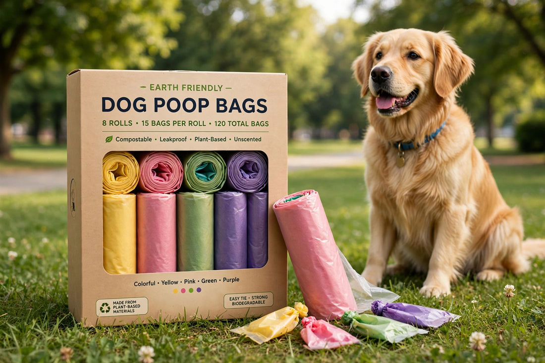 Earth Friendly Dog Poop Bags - 15 Bags Per Roll - Leak Proof